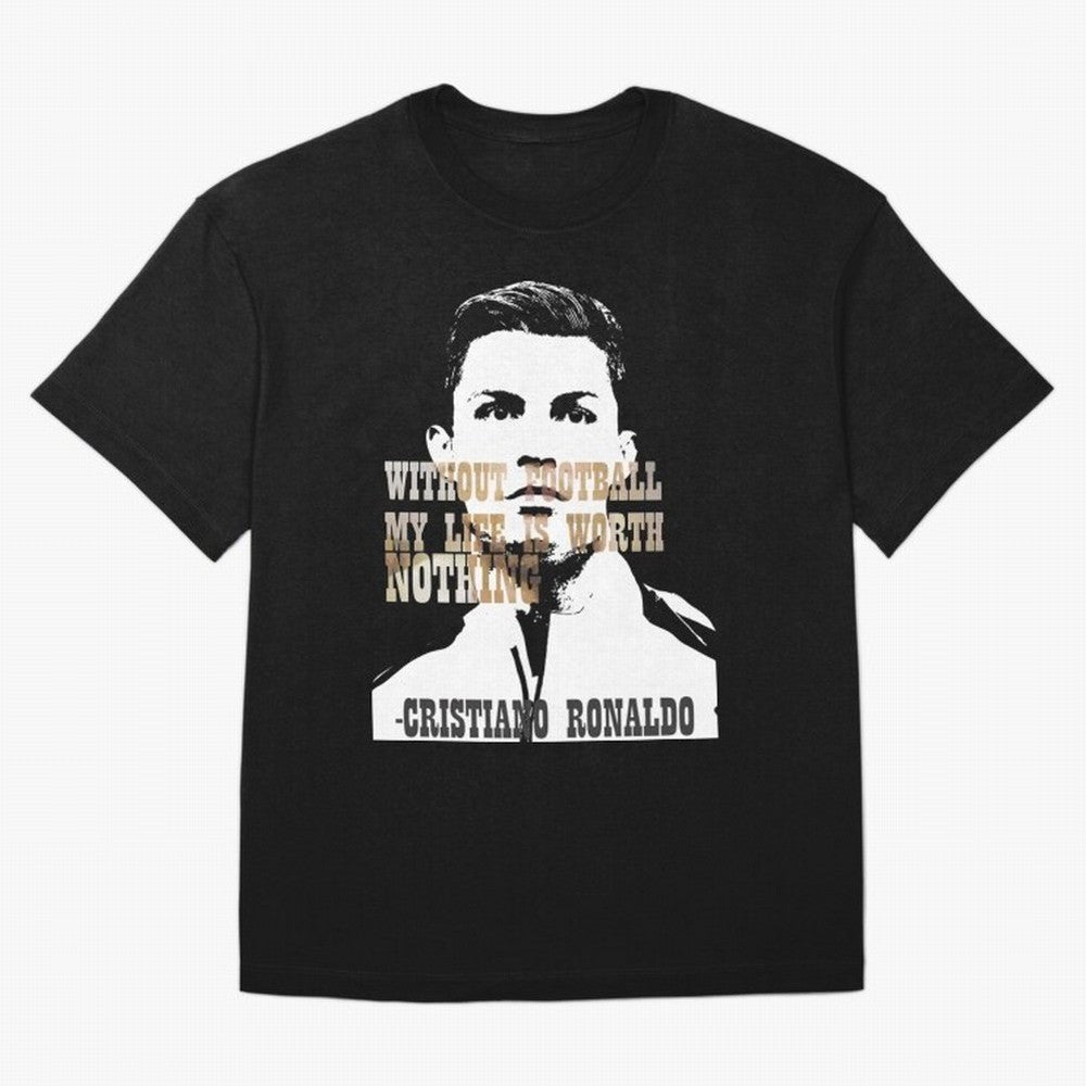 Cristiano Ronaldo cristiano ronaldo quote Oversized T-Shirt Follow the FIFA World Cup 2026 USA Canada Mexico Journey through Messi, Neymar and Mbappe Highlights, Argentina and Brazil Pride, Vintage Soccer Flavor, Modern Football Stars, National