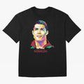 Geometric Celebrity Cristiano Ronaldo Oversized T-Shirt Carry the Dream of FIFA World Cup 2026 Celebrating Mbappe, England and Germany Energy, Supporter Pride, Iconic Celebrations, Legendary Names and Global Match Day Energy; Great for Supporters