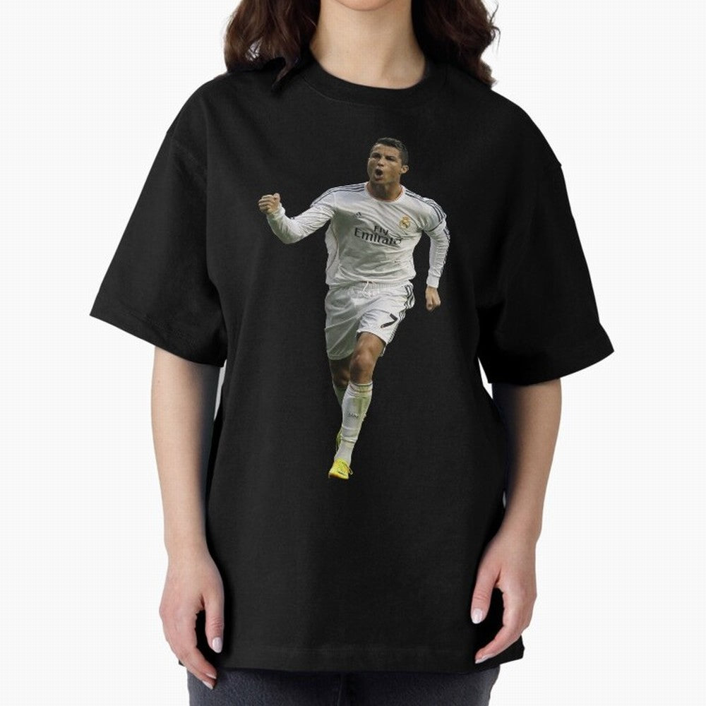 Cristiano Cool Sticker Oversized T-Shirt Share Global Football Passion for FIFA World Cup 2026, Featuring Mbappe, Portugal, Spain and Germany, Supporter Pride, Iconic Celebrations, Legendary Names and Global Match Day Energy; Created for Match Day