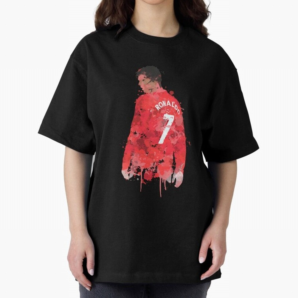 Cristiano Ronaldo - Manchester United Legend Art Oversized T-Shirt Bring International Match Energy to FIFA World Cup 2026 Driven by Messi, CR7 and Mbappe, Argentina Energy, Goal Celebration Energy, Supporter Heritage, Football Icons and Worldwide