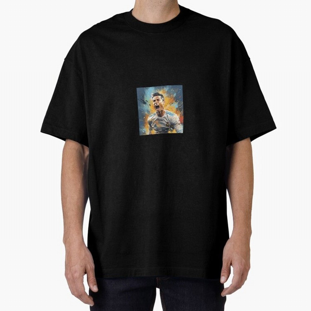 Cristiano Ronaldo Oversized T-Shirt Support Iconic Players in FIFA World Cup 2026 for Fans of Mbappe and Neymar and Argentina, Bringing Champion Mindset, Group Stage Buzz, Knockout Tension and Passionate Fan Culture; Perfect for Fans, Collectors,