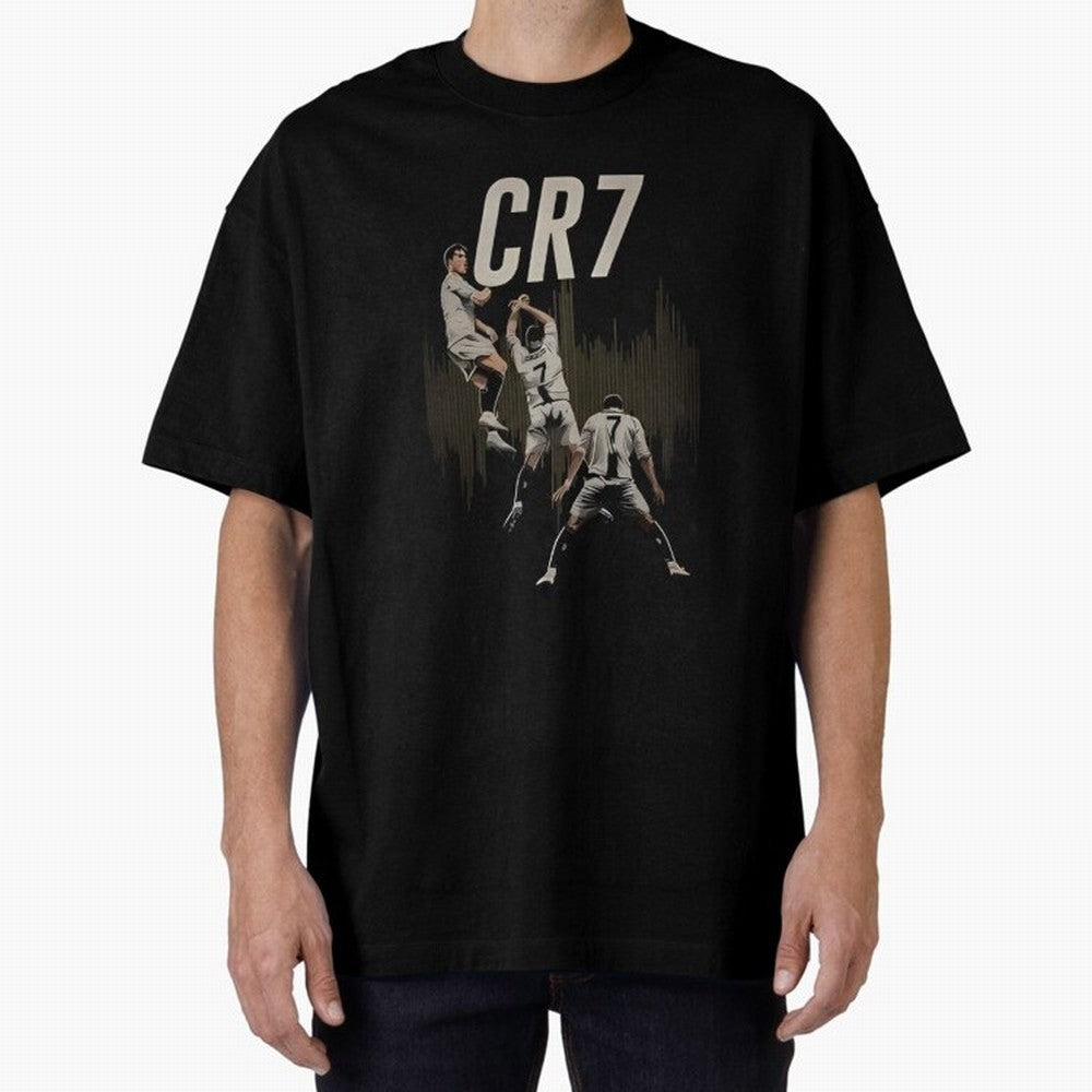 Cr7 Oversized T-Shirt Bring a Vintage Feel to the FIFA World Cup 2026 Journey through Mbappe Highlights, France and Portugal Pride, Global Supporter Spirit, Legendary Goals, National Colors and Tournament Celebration; Ideal for Fans Who Follow