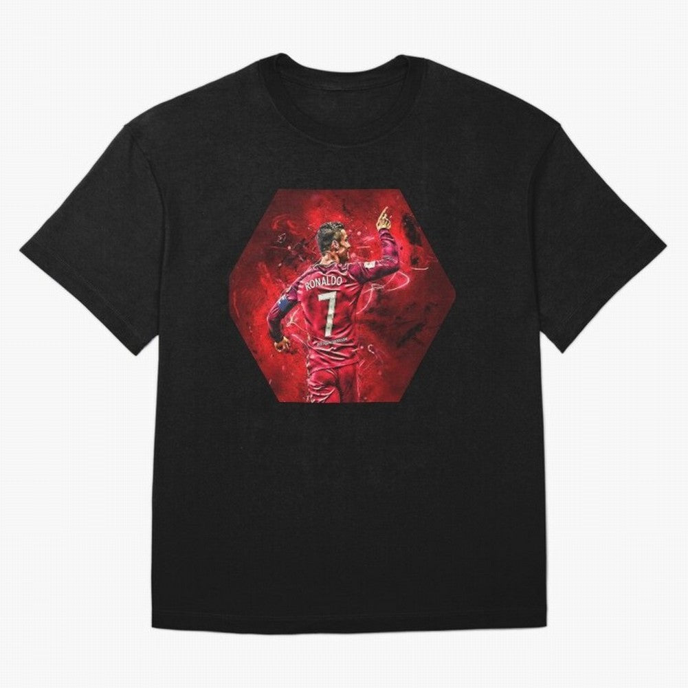 CR7 Art Oversized T-Shirt Bring International Match Energy to FIFA World Cup 2026 for Fans of CR7 and Argentina, Bringing Vintage Soccer Flavor, Modern Football Stars, National Flags and Final Night Emotion; Created for Match Day Parties, Soccer