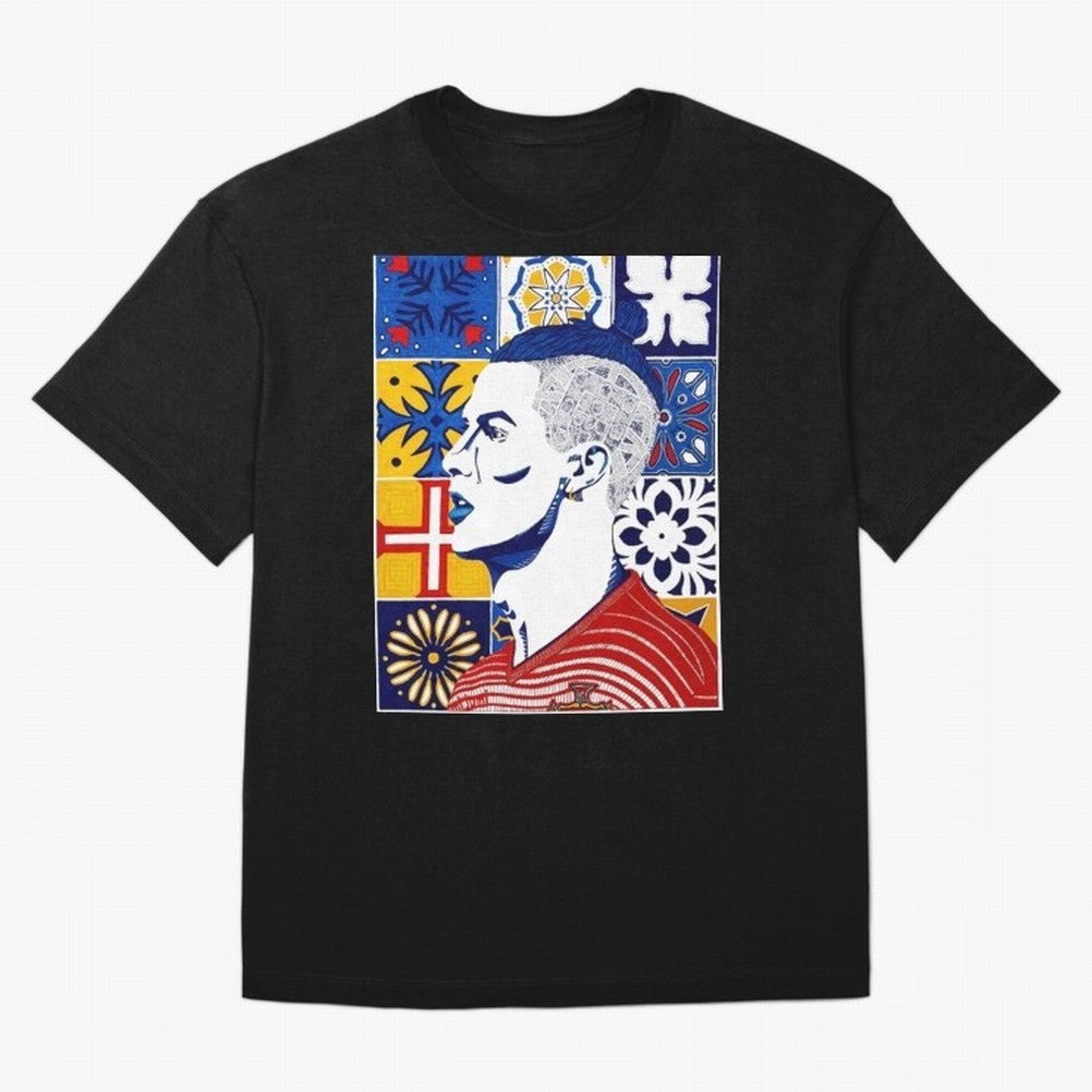 Cristiano Ronaldo Cristiano Ronaldo Azulejos Oversized T-Shirt Honor the Football Icons of the FIFA World Cup 2026 Group Stage Journey through Neymar, Haaland and Cristiano Ronaldo Highlights, Argentina, France and Brazil Pride, Retro Football