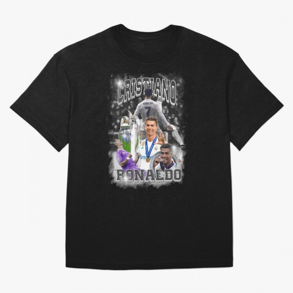 Cristiano Ronaldo Oversized T-Shirt Represent the Passion of Match Day Hype around FIFA World Cup 2026 USA Canada Mexico, Haaland, Brazil, Classic Soccer Heritage, Championship Pressure, Fan Loyalty and International Pride; Created for Match Day