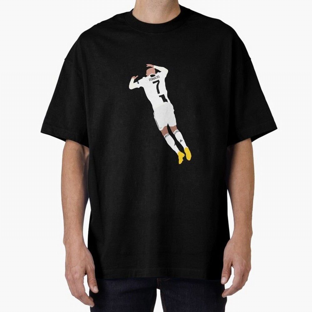 cristiano ronaldo goal celebration Oversized T-Shirt Show Support during Global Football Passion for FIFA World Cup 2026 USA Canada Mexico, Featuring Neymar, Argentina, France and Brazil, Stadium Chants, National Pride, Trophy Dreams and
