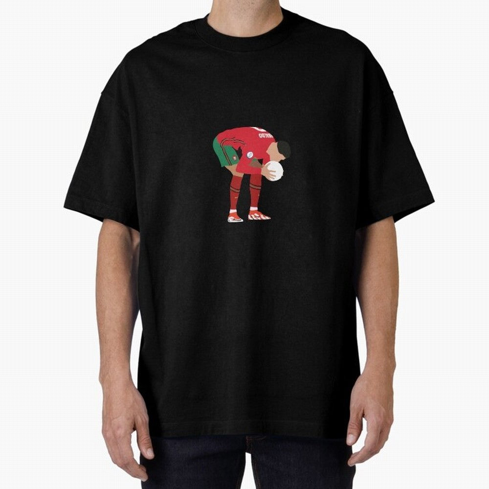 cristiano ronaldo ball kiss Oversized T-Shirt Feel International Energy from FIFA World Cup 2026 Group Stage Centered on Neymar, Haaland and Cristiano Ronaldo, France and Portugal Energy, Retro Football Energy, Iconic Rivalries, Trophy Chase Drama