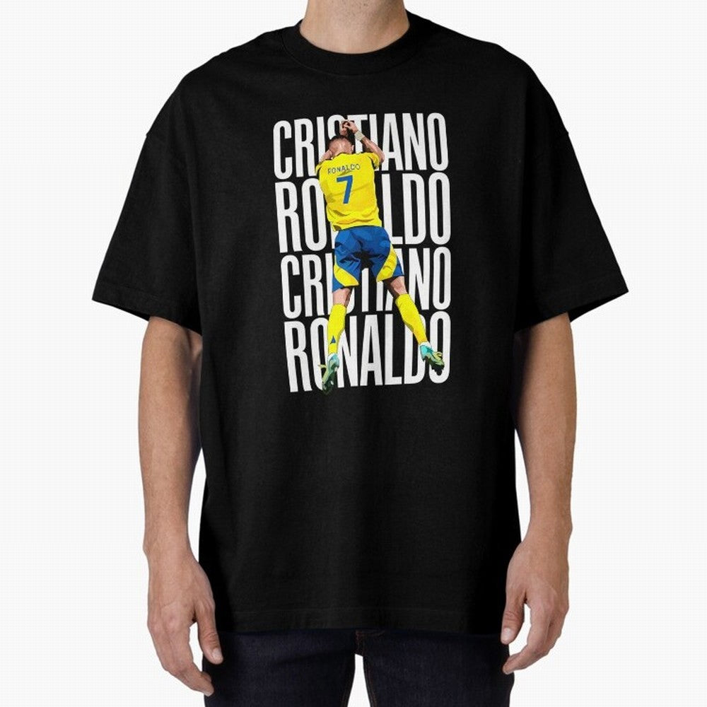 Cristiano Ronaldo Siuuuu Celebration Oversized T-Shirt Bring International Match Energy to the FIFA World Cup 2026 Journey through Cristiano Ronaldo Highlights, Spain and Netherlands Pride, Supporter Pride, Iconic Celebrations, Legendary Names and