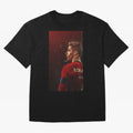 Art Ronaldo Wallpaper Oversized T-Shirt Unlock FIFA World Cup 2026 USA Canada Mexico for Fans of CR7 and Messi and Spain, Bringing Football Festival Excitement, Trophy Ambitions, Country Rivalries and Star Player Buzz; Ideal for Passionate Fans Who