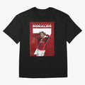 Cristiano Ronaldo Oversized T-Shirt Feel the Heartbeat of FIFA World Cup 2026 Group Stage for Fans of Mbappe and Spain and Netherlands, Bringing Retro Football Energy, Iconic Rivalries, Trophy Chase Drama and Stadium Atmosphere; Perfect for Fans,