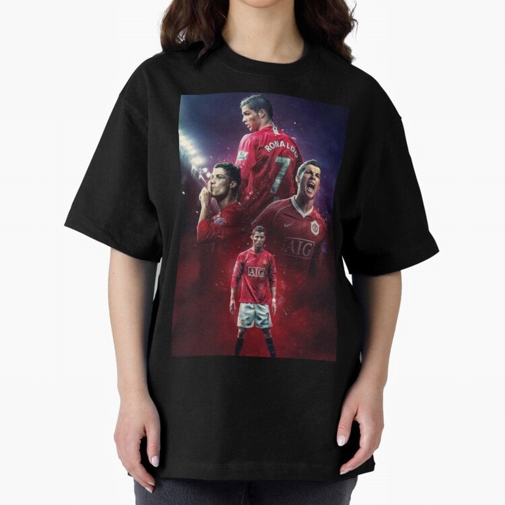 CR7 Art Wallpaper Ronaldo Posters Oversized T-Shirt Represent Fans Who Live for FIFA World Cup 2026 Group Stage Spirit, Filled with England, France and Netherlands, Cristiano Ronaldo, Tournament Hype, Historic Matchups, Family Viewing Parties and