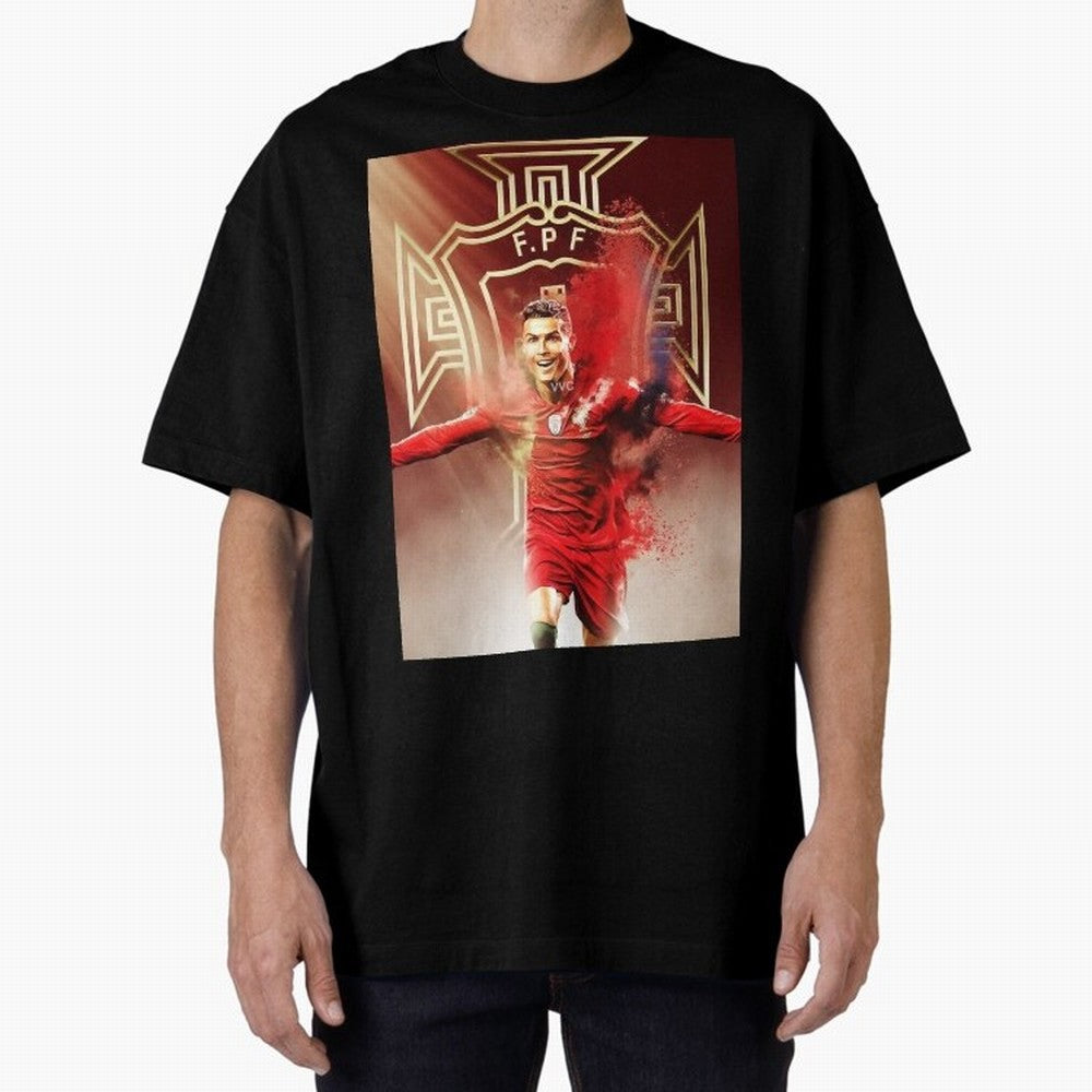 CR>7 Por Oversized T-Shirt Represent Global Football Passion for FIFA World Cup 2026 USA Canada Mexico, Capturing Neymar, England, France and Netherlands, Soccer Culture, Superstar Moments, National Team Dreams and Competitive Fire; Perfect for