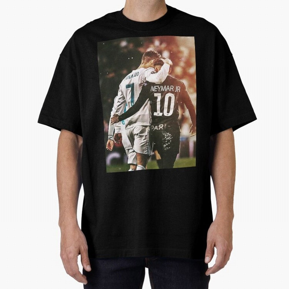 CR7 N Neymar Oversized T-Shirt Bring Legendary Rivalry Energy to FIFA World Cup 2026 Featuring Neymar, Haaland and Cristiano Ronaldo, Portugal Energy, Classic Soccer Heritage, Championship Pressure, Fan Loyalty and International Pride; Perfect for