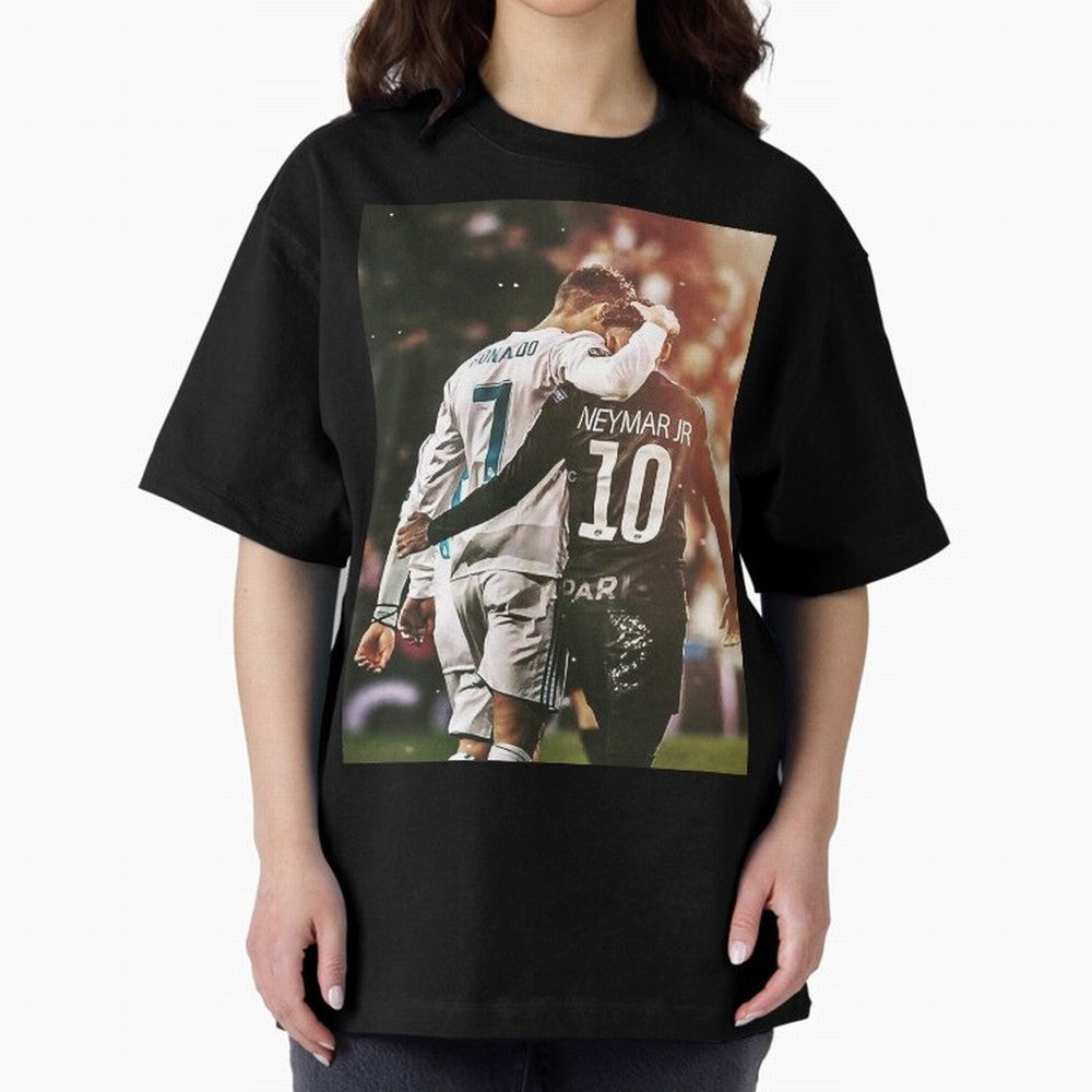 CR7 N Neymar Oversized T-Shirt Bring Legendary Rivalry Energy to FIFA World Cup 2026 Featuring Neymar, Haaland and Cristiano Ronaldo, Portugal Energy, Classic Soccer Heritage, Championship Pressure, Fan Loyalty and International Pride; Perfect for