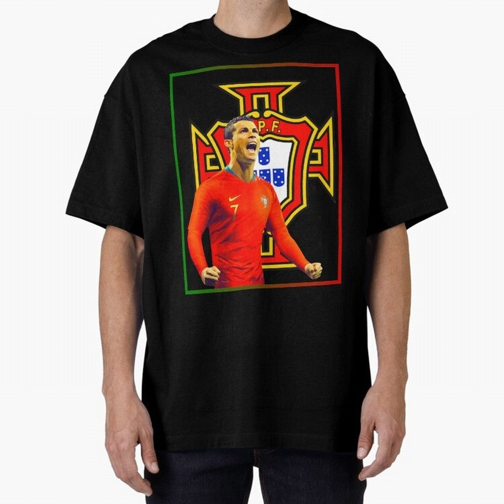 cristiano ronaldo Oversized T-Shirt Make Every Kick Count in the FIFA World Cup 2026 Journey through Mbappe Highlights, France Pride, Tournament Hype, Historic Matchups, Family Viewing Parties and Global Sports Pride; Made for Die Hard Supporters,