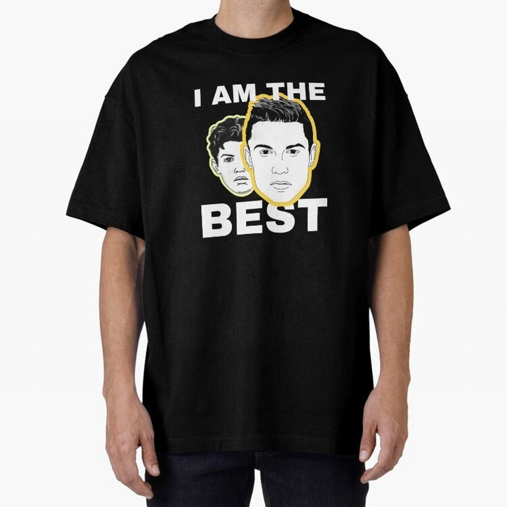 Cristiano Ronaldo - I Am The Best. Oversized T-Shirt Bring World Football Passion into FIFA World Cup 2026 USA Canada Mexico Spirit, Inspired by France, Messi, Championship Spirit, Famous Goals, Roaring Crowds and International Football Unity;