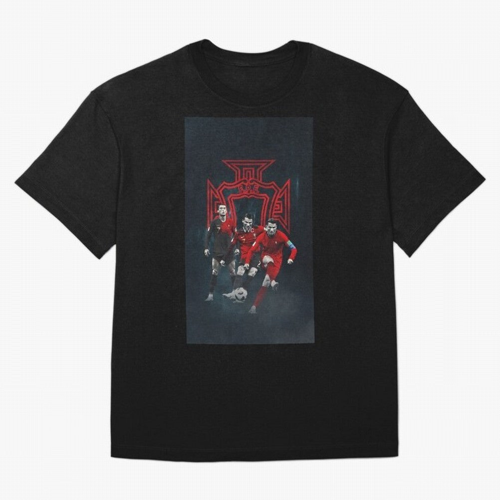 Art CR7 Wallpaper Oversized T-Shirt Spotlight the FIFA World Cup 2026 Journey through CR7 Highlights, Brazil Pride, Fan Favorite Moments, National Team Passion, Big Match Drama and Soccer History; Great for Supporters Who Love Legendary Players,