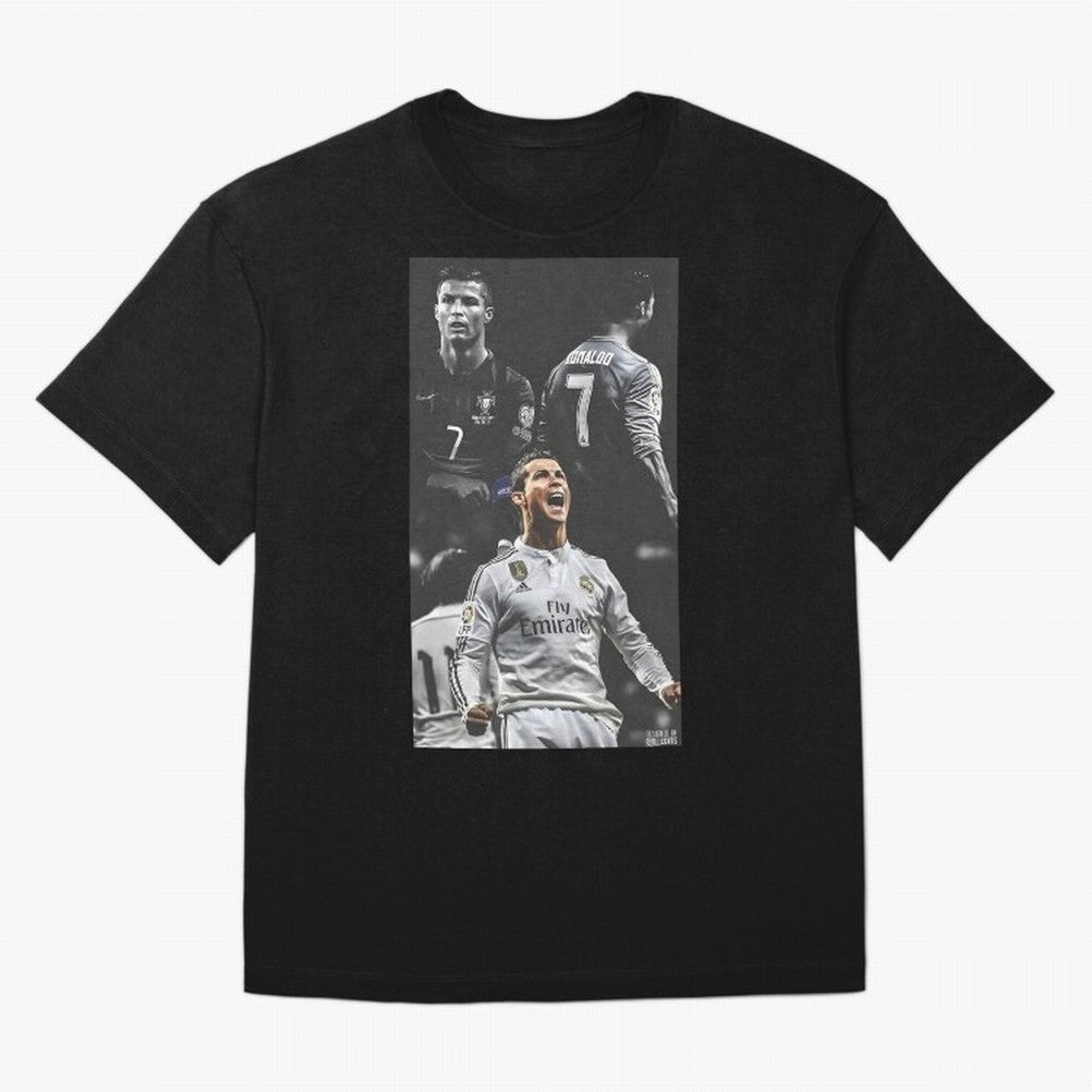 Cristiano Ronaldo CR7 Football Art Poster Oversized T-Shirt Celebrate Football Dreams Across FIFA World Cup 2026 Group Stage Spirit, Featuring Brazil, Messi, Neymar and Mbappe, Stadium Memories, Football Loyalty, International Chants and