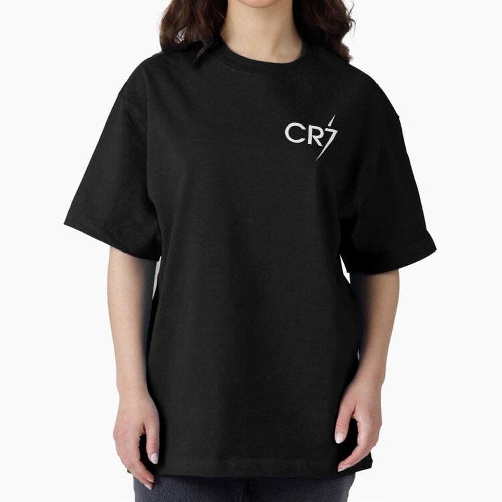 CR7 Black Oversized T-Shirt Experience the Global Stage of FIFA World Cup 2026 Group Stage Driven by Messi and Cristiano Ronaldo, France and Portugal Energy, Football Passion, Legendary Performances, Festival Vibes and Supporter Community; Ideal