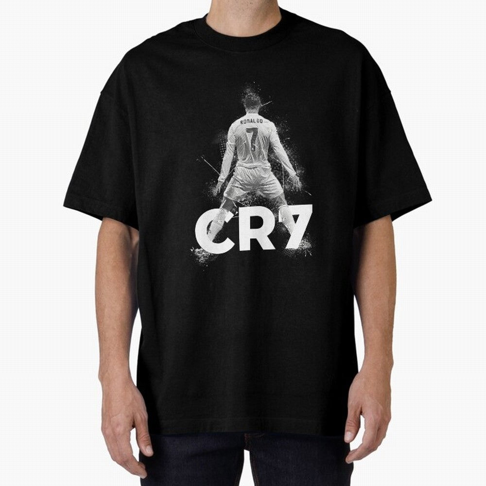 Cristiano Ronaldo CR7 Oversized T-Shirt Support Iconic Players in FIFA World Cup 2026 Group Stage Spirit, Filled with Argentina, Mbappe and Neymar, Champion Mindset, Group Stage Buzz, Knockout Tension and Passionate Fan Culture; Great for