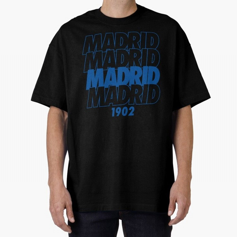 Real Madrid Oversized T-Shirt Create FIFA World Cup 2026 Capturing Haaland and Mbappe, Argentina, France and Brazil Energy, Worldwide Fan Energy, Dramatic Goals, Stadium Lights and Championship Celebrations; Perfect for Fans, Collectors, Family