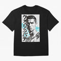 Cristiano Japanese Poster Oversized T-Shirt Get Ready for FIFA World Cup 2026 USA Canada Mexico with Cristiano Ronaldo, Argentina, France and Brazil Energy, Retro Football Energy, Iconic Rivalries, Trophy Chase Drama and Stadium Atmosphere; Perfect