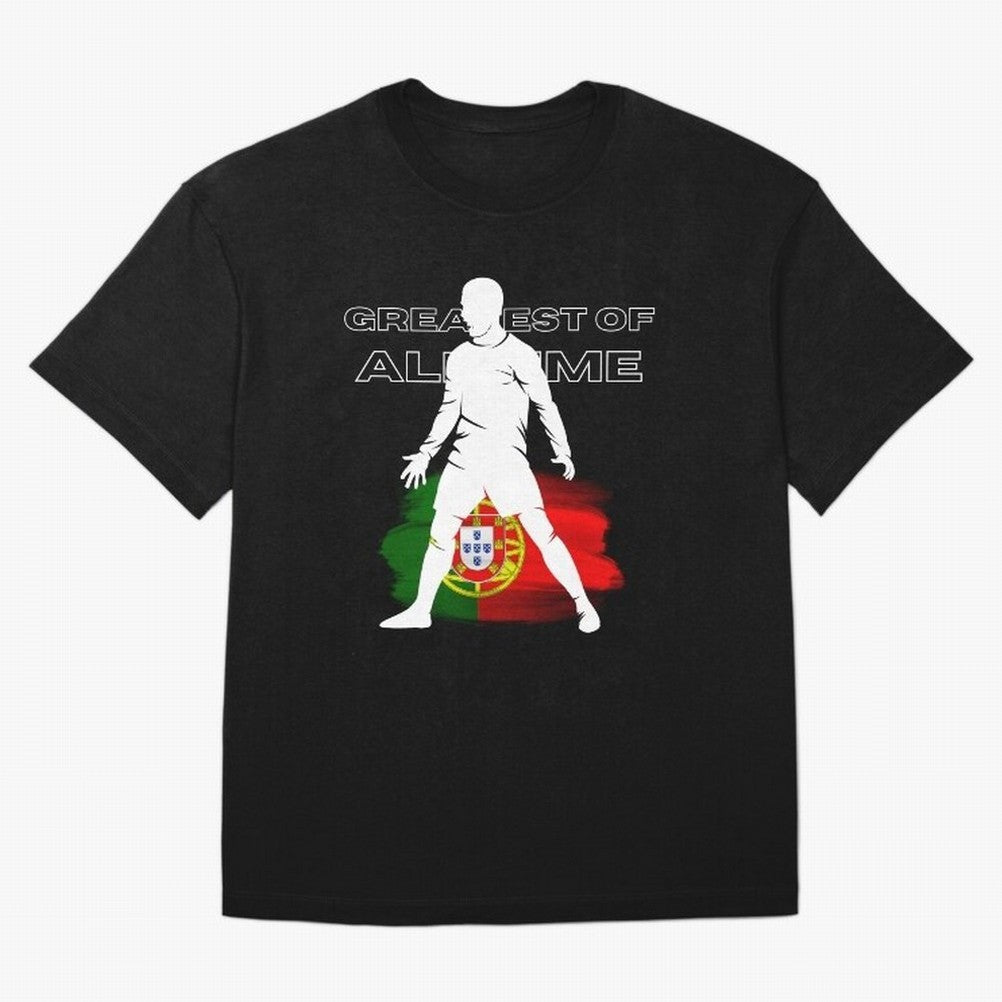 Cristiano Ronaldo Portugal Greatest Of All Time Oversized T-Shirt Cheer through Every Moment of Global Football Passion for FIFA World Cup 2026 USA Canada Mexico, Driven by Messi, Portugal, Spain and Germany, Vintage Soccer Flavor, Modern Football