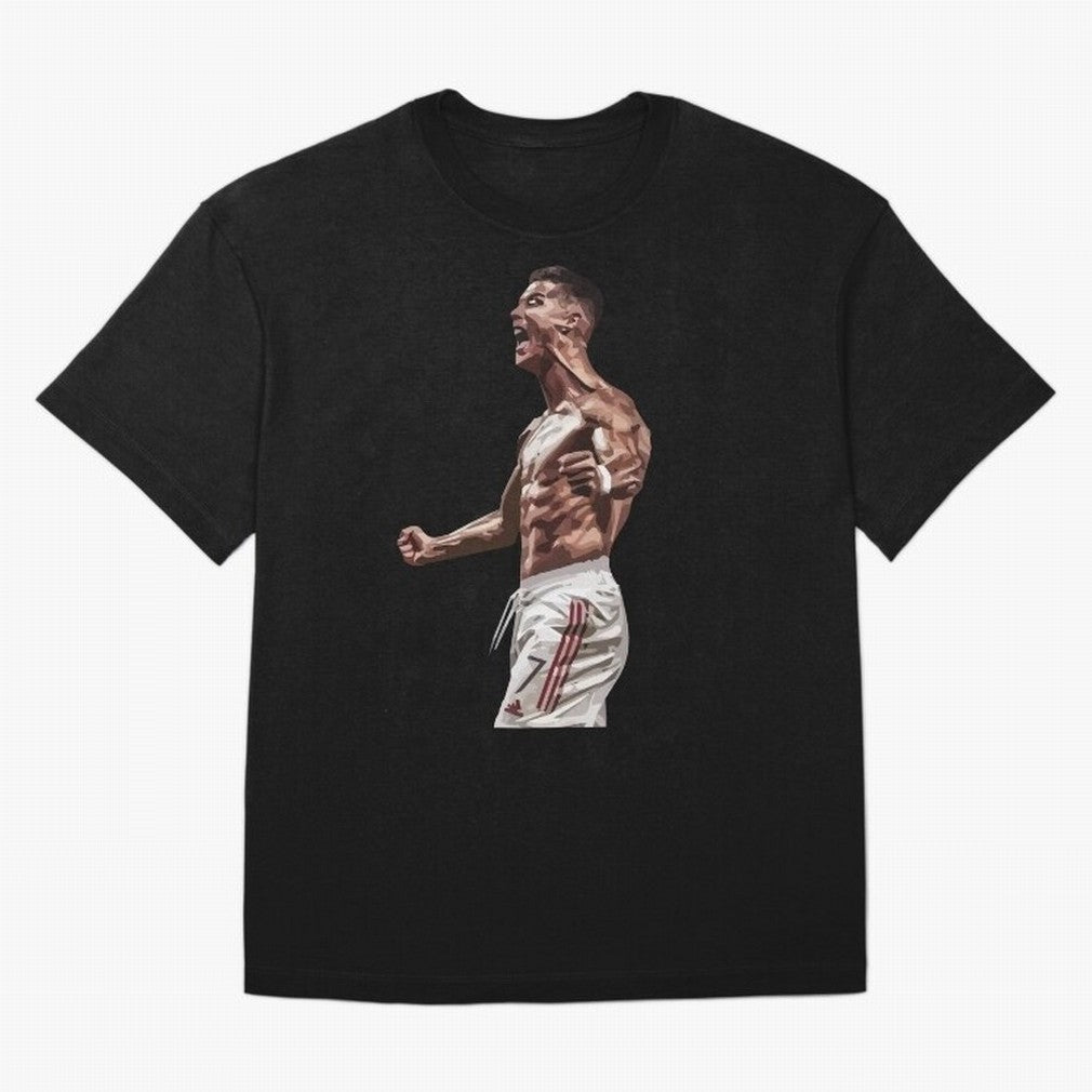 Cristiano Ronaldo - Celebration - CR7 - Manchester United Oversized T-Shirt Join the Global Buzz around Match Day Hype around FIFA World Cup 2026 Group Stage, Haaland, England, Vintage Soccer Flavor, Modern Football Stars, National Flags and Final