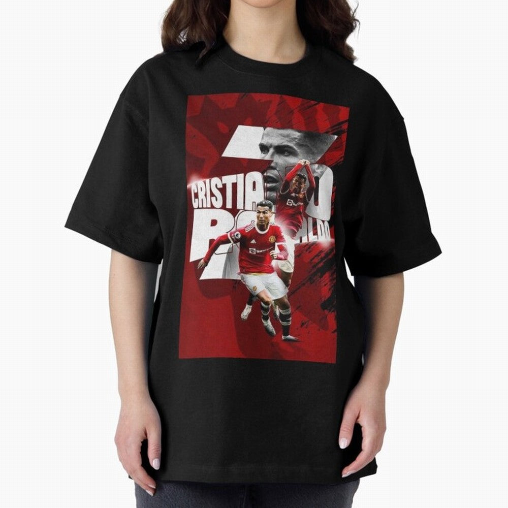 Cristiano Ronaldo Illustration Oversized T-Shirt Experience the FIFA World Cup 2026 Group Stage Journey through Messi, Neymar and Mbappe Highlights, Netherlands Pride, Global Supporter Spirit, Legendary Goals, National Colors and Tournament