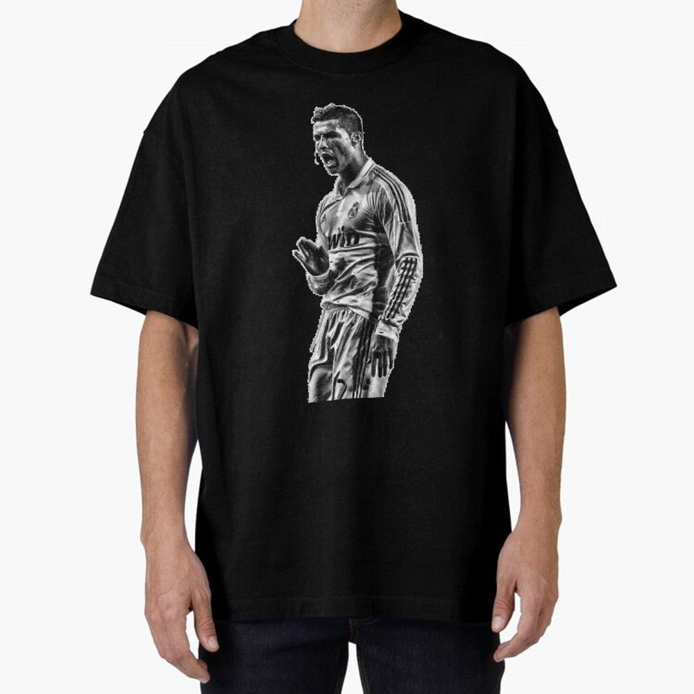 Cristiano Ronaldo Calma Oversized T-Shirt Experience Global Football Passion for FIFA World Cup 2026, Centered on Neymar, Haaland and Cristiano Ronaldo, Brazil, Portugal and Argentina, Sports Nostalgia, International Competition, Famous Players and
