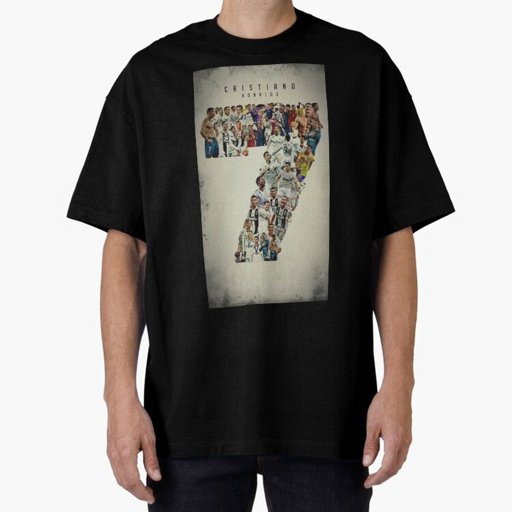 Cristiano Ronaldo Oversized T-Shirt Remember Iconic Moments from FIFA World Cup 2026 with Mbappe, Netherlands Energy, Worldwide Fan Energy, Dramatic Goals, Stadium Lights and Championship Celebrations; Great for Supporters Who Love Legendary