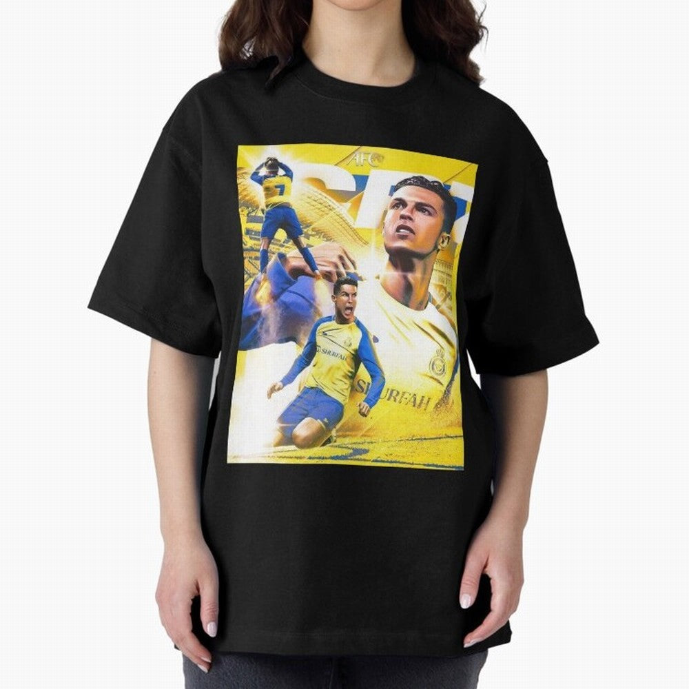 Cristiano Ronaldo Al-Nassr Football Club Oversized T-Shirt Carry National Pride through the FIFA World Cup 2026 Group Stage Journey through Neymar, Haaland and Cristiano Ronaldo Highlights, France and Portugal Pride, Sports Nostalgia, International