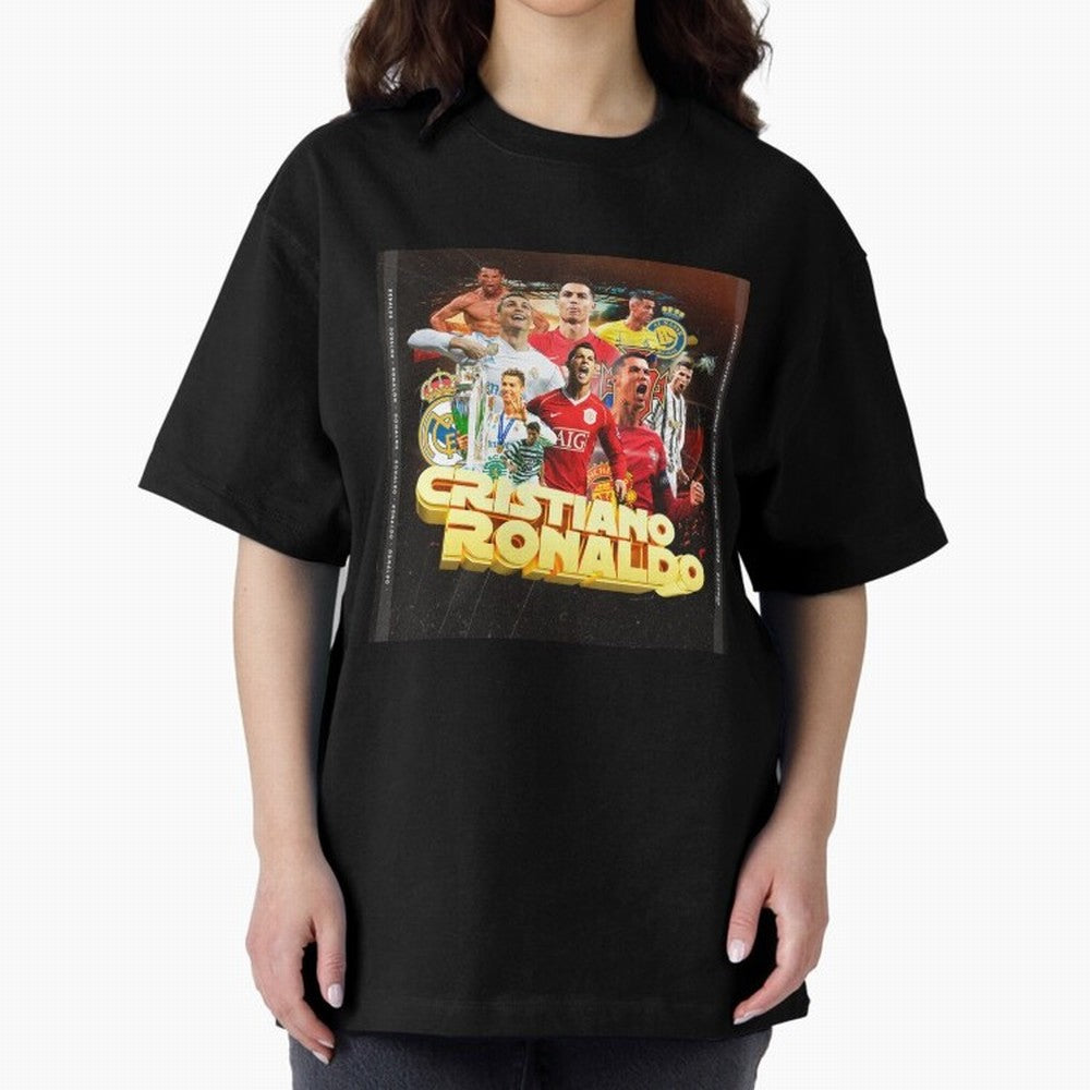 Cristiano Ronaldo Best of Career Oversized T-Shirt Celebrate Fan Favorites in the FIFA World Cup 2026 Journey through Haaland and Mbappe Highlights, Portugal Pride, Game Day Rituals, Football Legends, Country Pride and the Road to the Final;