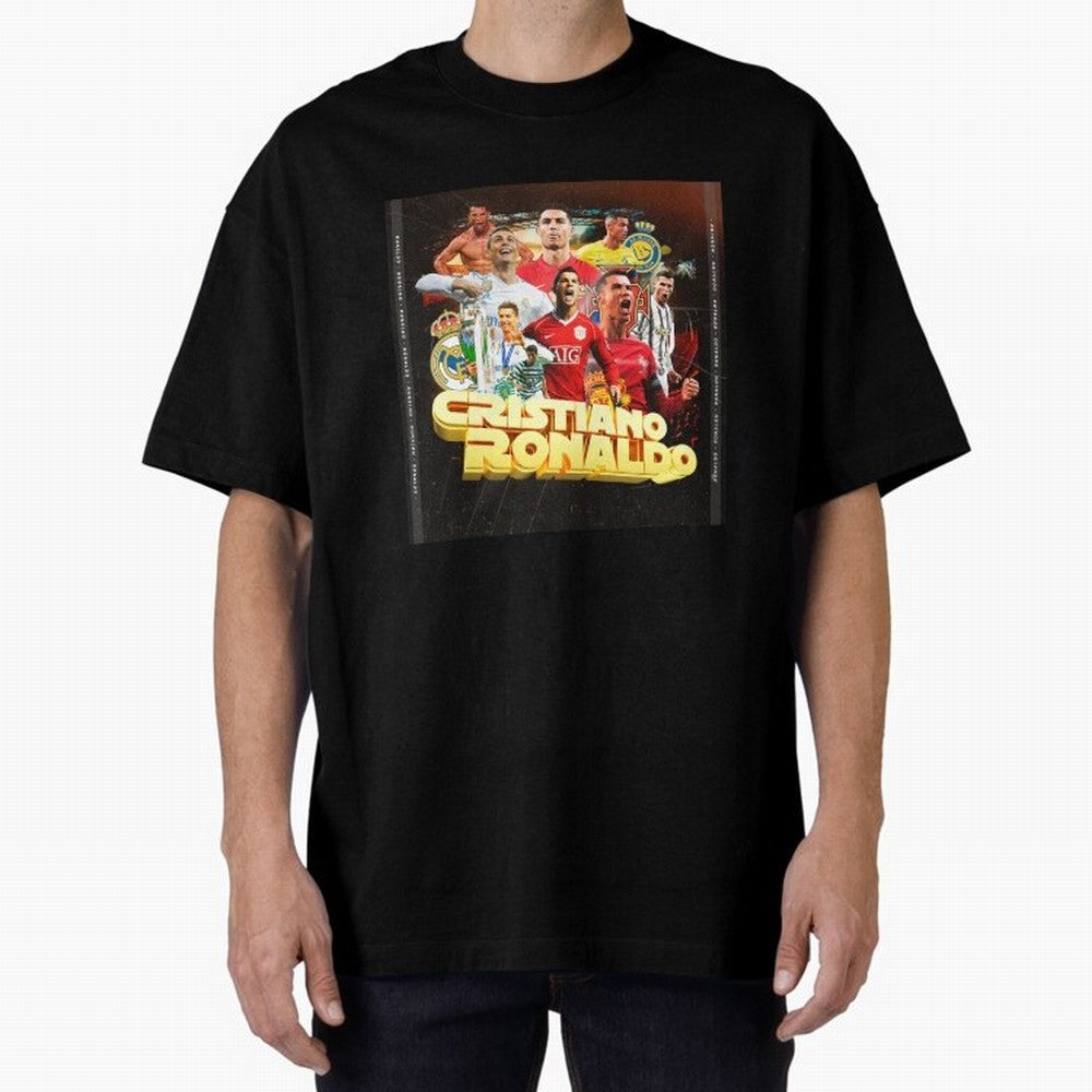 Cristiano Ronaldo Best of Career Oversized T-Shirt Celebrate Fan Favorites in the FIFA World Cup 2026 Journey through Haaland and Mbappe Highlights, Portugal Pride, Game Day Rituals, Football Legends, Country Pride and the Road to the Final;