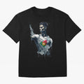 Cristiano Ronaldo splash art Oversized T-Shirt Celebrate Fan Culture around Global Football Passion for FIFA World Cup 2026, Celebrating CR7, Germany, Classic Soccer Heritage, Championship Pressure, Fan Loyalty and International Pride; Made for