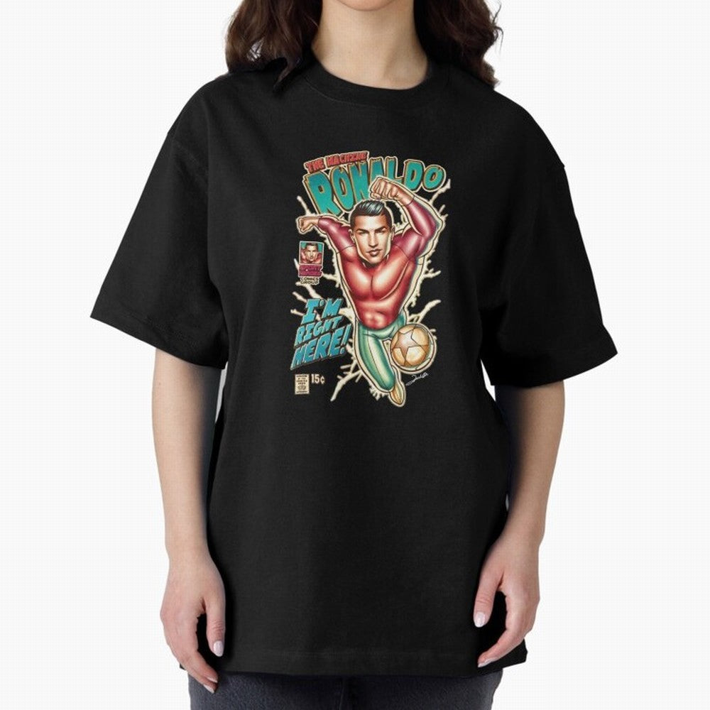The Machine Ronaldo Oversized T-Shirt Celebrate Rivalries and Pride in FIFA World Cup 2026 for Fans of Haaland and Argentina and Brazil, Bringing Stadium Memories, Football Loyalty, International Chants and Championship Tradition; Made for