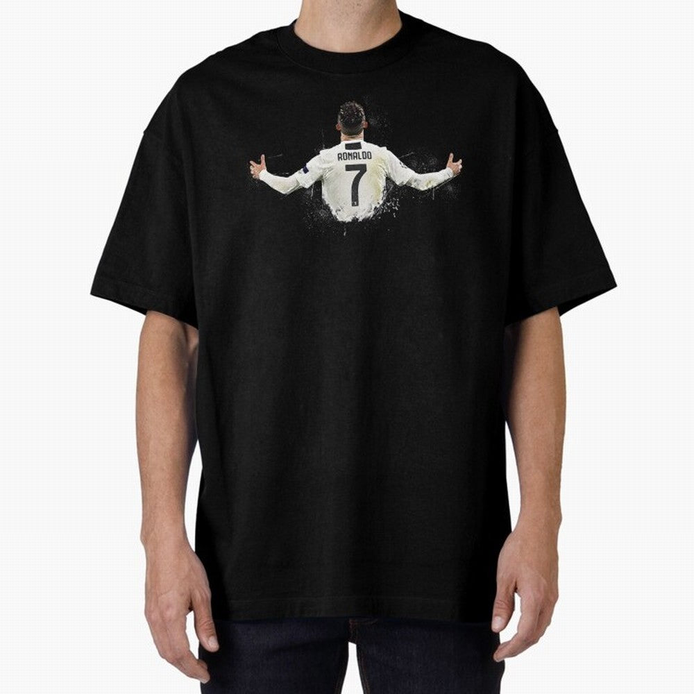 Cristiano Ronaldo Juventus Abstract Paintings Oversized T-Shirt Make Every Match About Global Football Passion for FIFA World Cup 2026, Built around Haaland and Mbappe, Portugal, Game Day Rituals, Football Legends, Country Pride and the Road to the