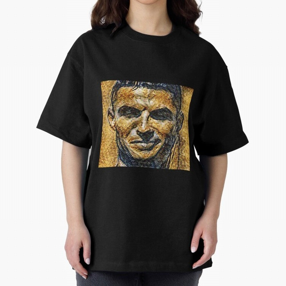 Cristiano Ronaldo Oversized T-Shirt Keep the Match Day Mood of FIFA World Cup 2026 Group Stage for Fans of Neymar and France, Bringing Retro Football Energy, Iconic Rivalries, Trophy Chase Drama and Stadium Atmosphere; Made for Die Hard Supporters,