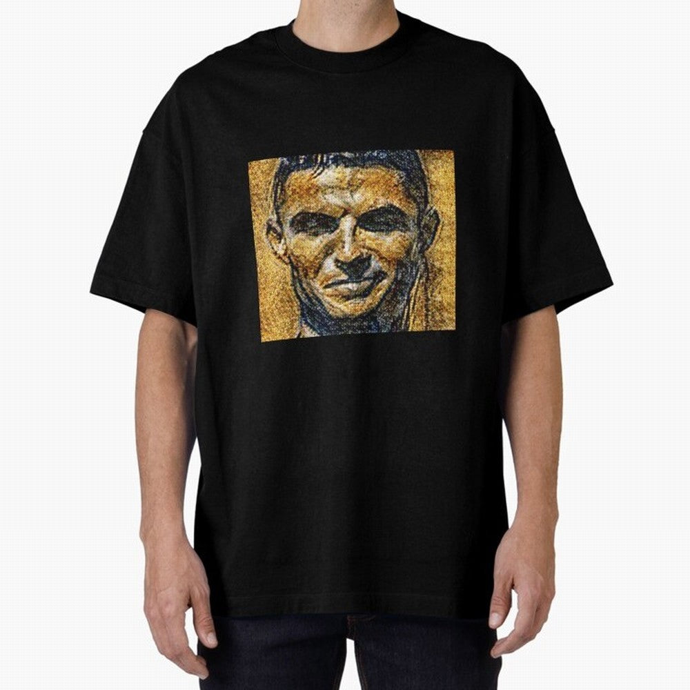 Cristiano Ronaldo Oversized T-Shirt Keep the Match Day Mood of FIFA World Cup 2026 Group Stage for Fans of Neymar and France, Bringing Retro Football Energy, Iconic Rivalries, Trophy Chase Drama and Stadium Atmosphere; Made for Die Hard Supporters,