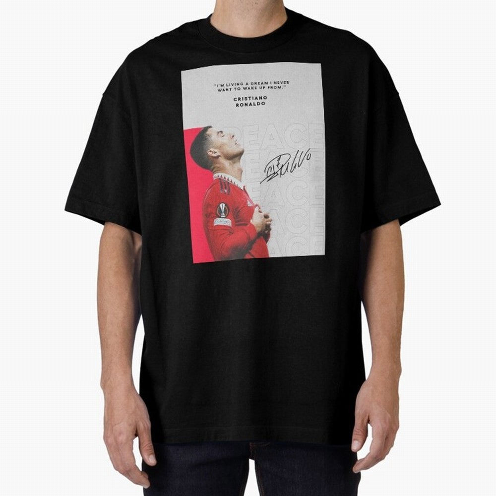 PEACE OF MIND Oversized T-Shirt Show Your Love for the FIFA World Cup 2026 USA Canada Mexico Journey through Messi and Cristiano Ronaldo Highlights, England, France and Netherlands Pride, Tournament Hype, Historic Matchups, Family Viewing Parties