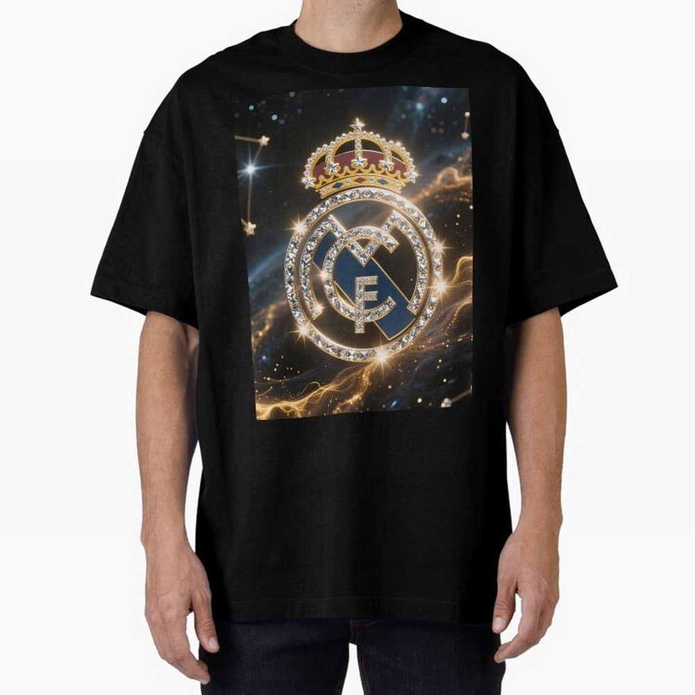 Bernab¨¦u Oversized T-Shirt Celebrate Soccer Greatness during FIFA World Cup 2026 Celebrating Haaland and Mbappe, Brazil Energy, Vintage Soccer Flavor, Modern Football Stars, National Flags and Final Night Emotion; Ideal for Fans Who Follow Messi,