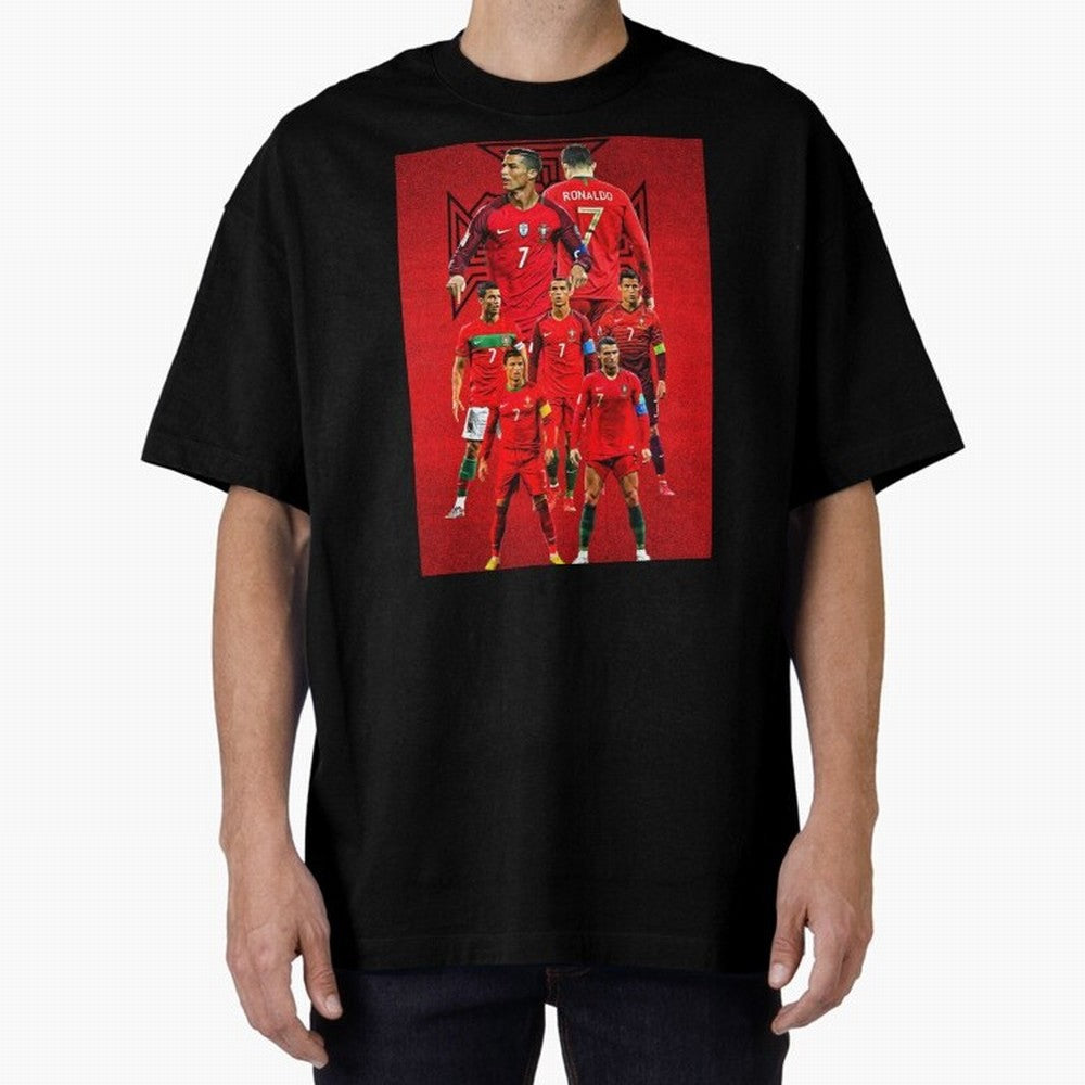 ronaldo Oversized T-Shirt Cheer for FIFA World Cup 2026 Capturing CR7 and Messi, Brazil Energy, Classic Soccer Heritage, Championship Pressure, Fan Loyalty and International Pride; Made for Die Hard Supporters, Soccer Lovers, Game Day Photos and