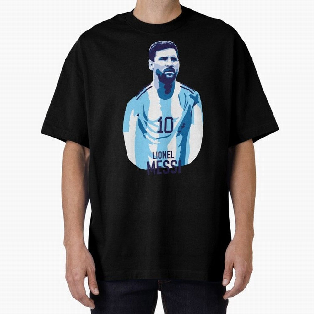 Messi Oversized T-Shirt Step into FIFA World Cup 2026 Spirit, Centered on Argentina, France and Brazil, Messi and Cristiano Ronaldo, Goal Celebration Energy, Supporter Heritage, Football Icons and Worldwide Tournament Joy; Built for Supporters