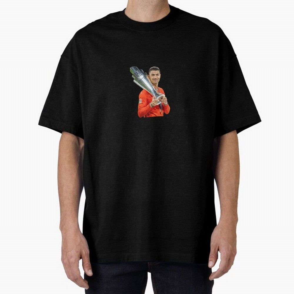 CR7 - Portugal Oversized T-Shirt Honor Champions and Dreams in FIFA World Cup 2026 Centered on Neymar, Haaland and Cristiano Ronaldo, England and Germany Energy, Worldwide Fan Energy, Dramatic Goals, Stadium Lights and Championship Celebrations;