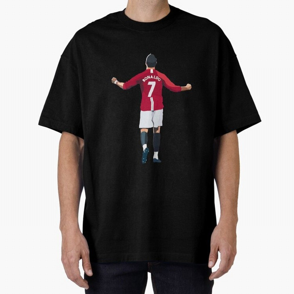 Cristiano Ronaldo Oversized T-Shirt Celebrate National Team Dreams in FIFA World Cup 2026 USA Canada Mexico for Fans of CR7 and Messi and Spain, Bringing Sports Nostalgia, International Competition, Famous Players and Unforgettable Victories; Ideal
