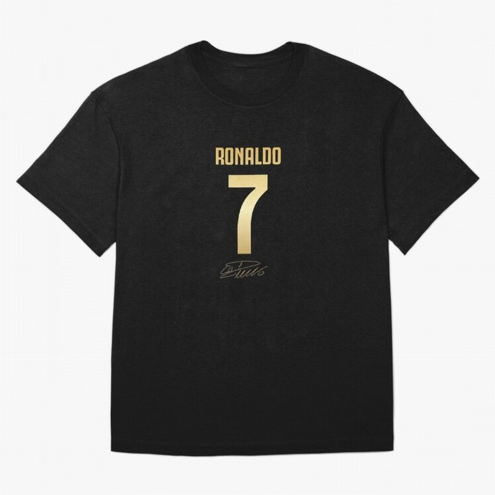 CR7 Cristiano Ronaldo Black And Gold Luxury Drawstring Bag Oversized T-Shirt Show Championship Spirit for the FIFA World Cup 2026 USA Canada Mexico Journey through Neymar Highlights, Netherlands Pride, Tournament Hype, Historic Matchups, Family