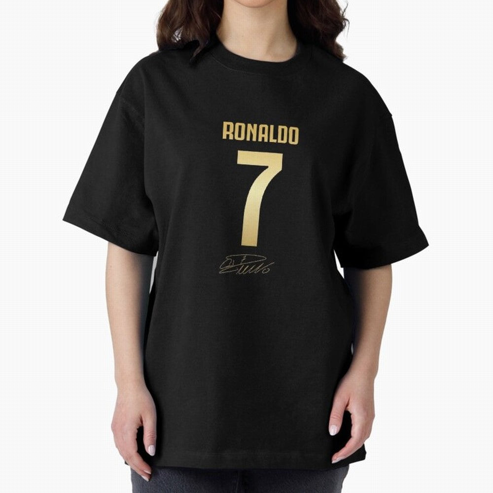 CR7 Cristiano Ronaldo Black And Gold Luxury Drawstring Bag Oversized T-Shirt Show Championship Spirit for the FIFA World Cup 2026 USA Canada Mexico Journey through Neymar Highlights, Netherlands Pride, Tournament Hype, Historic Matchups, Family