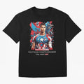 Cristiano Ronaldo Captain Portuguese Oversized T-Shirt Represent FIFA World Cup 2026 Group Stage Driven by Neymar, Haaland and Cristiano Ronaldo, Brazil Energy, Retro Football Energy, Iconic Rivalries, Trophy Chase Drama and Stadium Atmosphere;