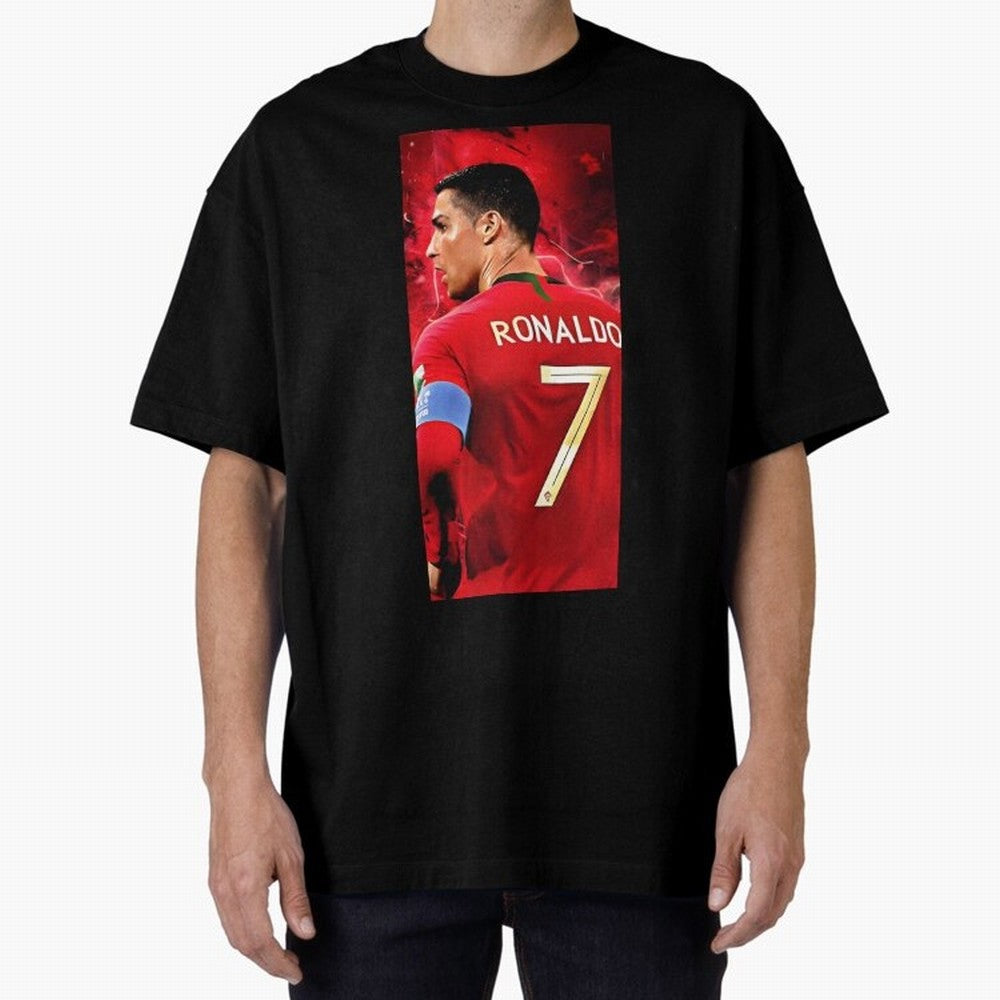 Cristiano Ronaldo Oversized T-Shirt Follow FIFA World Cup 2026 USA Canada Mexico for Fans of Messi and Cristiano Ronaldo and England, France and Netherlands, Bringing Supporter Pride, Iconic Celebrations, Legendary Names and Global Match Day