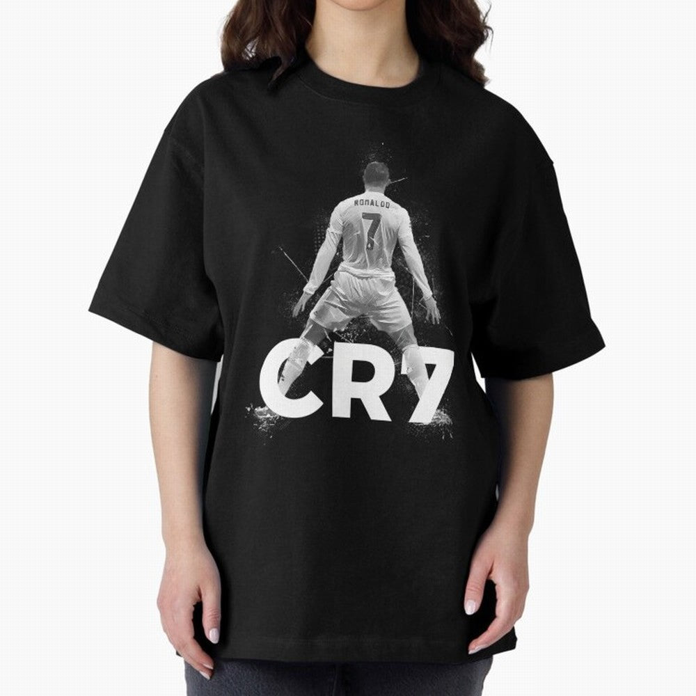 Cristiano Ronaldo CR7 Oversized T-Shirt Bring Champion Energy into FIFA World Cup 2026 Group Stage for Fans of Neymar, Haaland and Cristiano Ronaldo and France and Portugal, Bringing Football History, Final Match Energy, Crowd Noise and Once in a